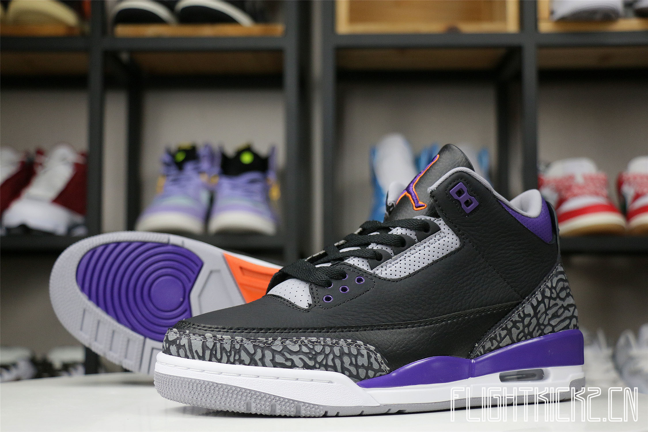 Jordan 3 Retro Court Purple
