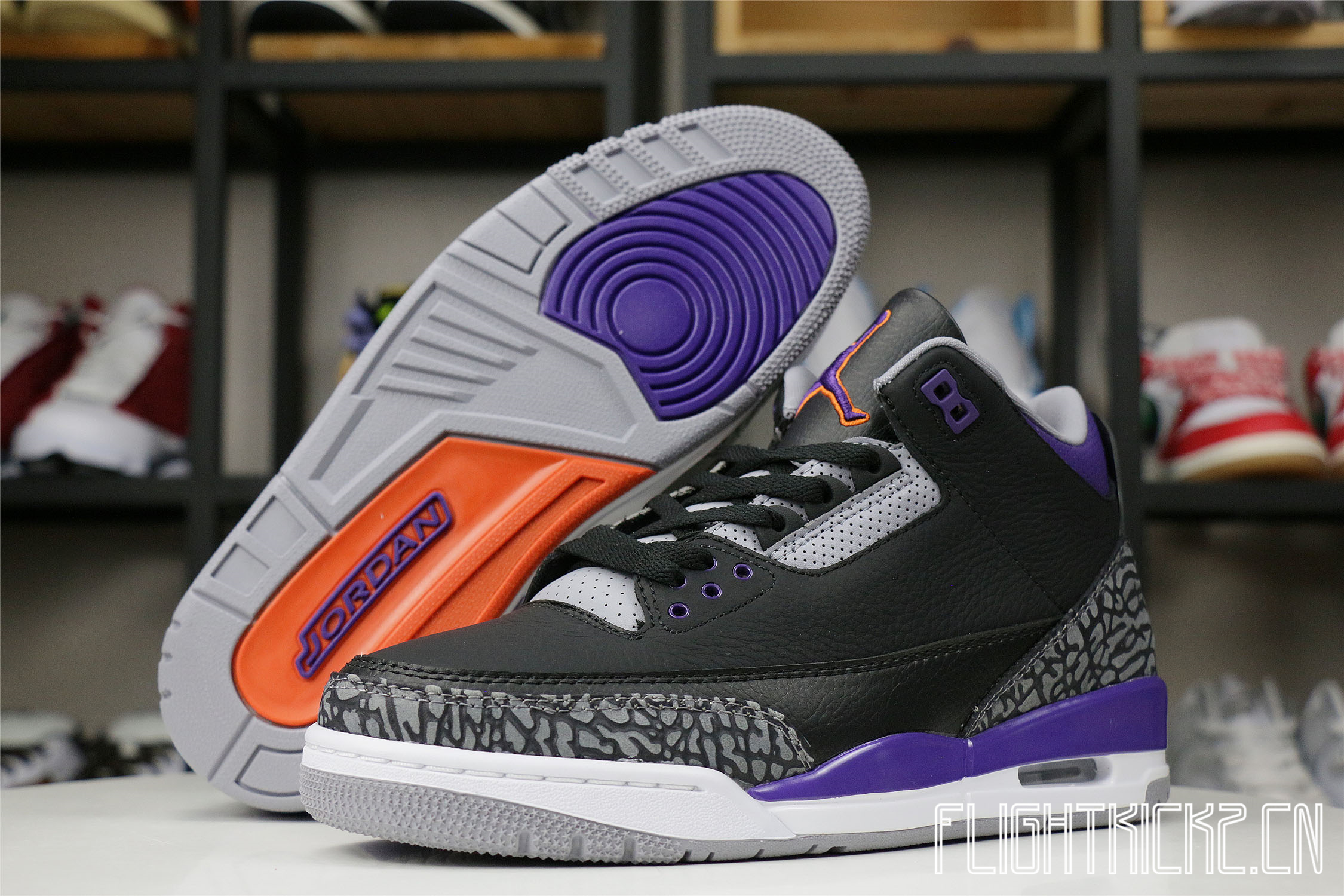 Jordan 3 Retro Court Purple