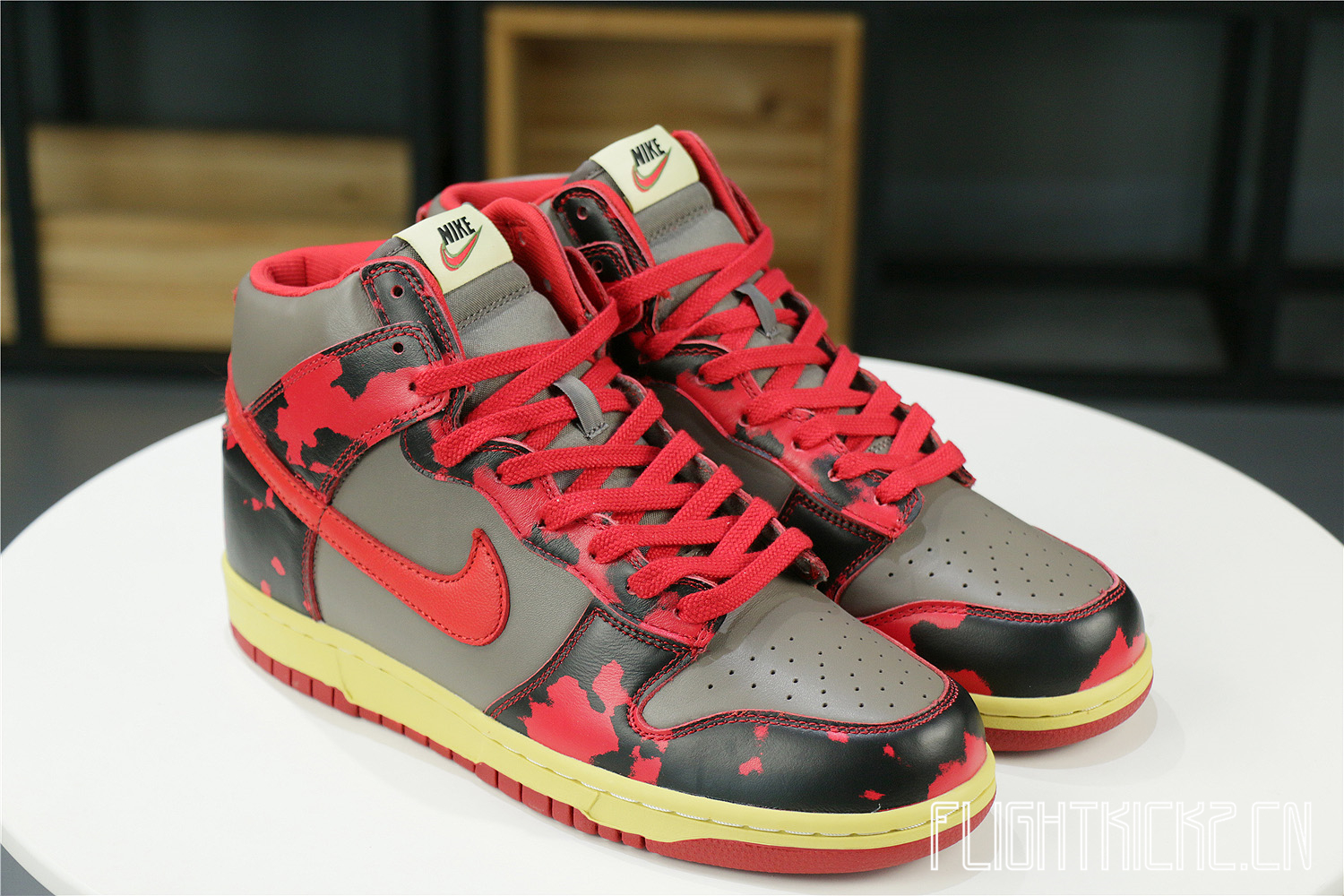 Nike Dunk High 1985 Red Acid Wash