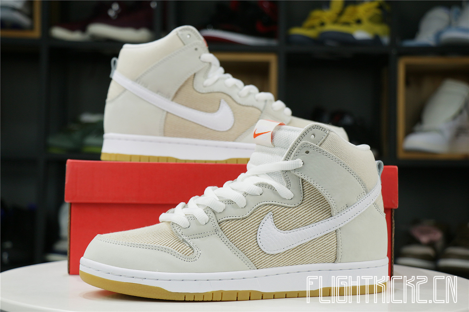 Nike SB Dunk High Pro ISO Orange Label Unbleached Natural