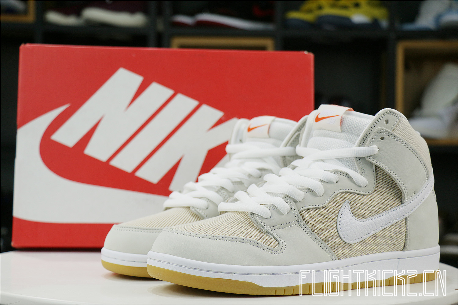 Nike SB Dunk High Pro ISO Orange Label Unbleached Natural