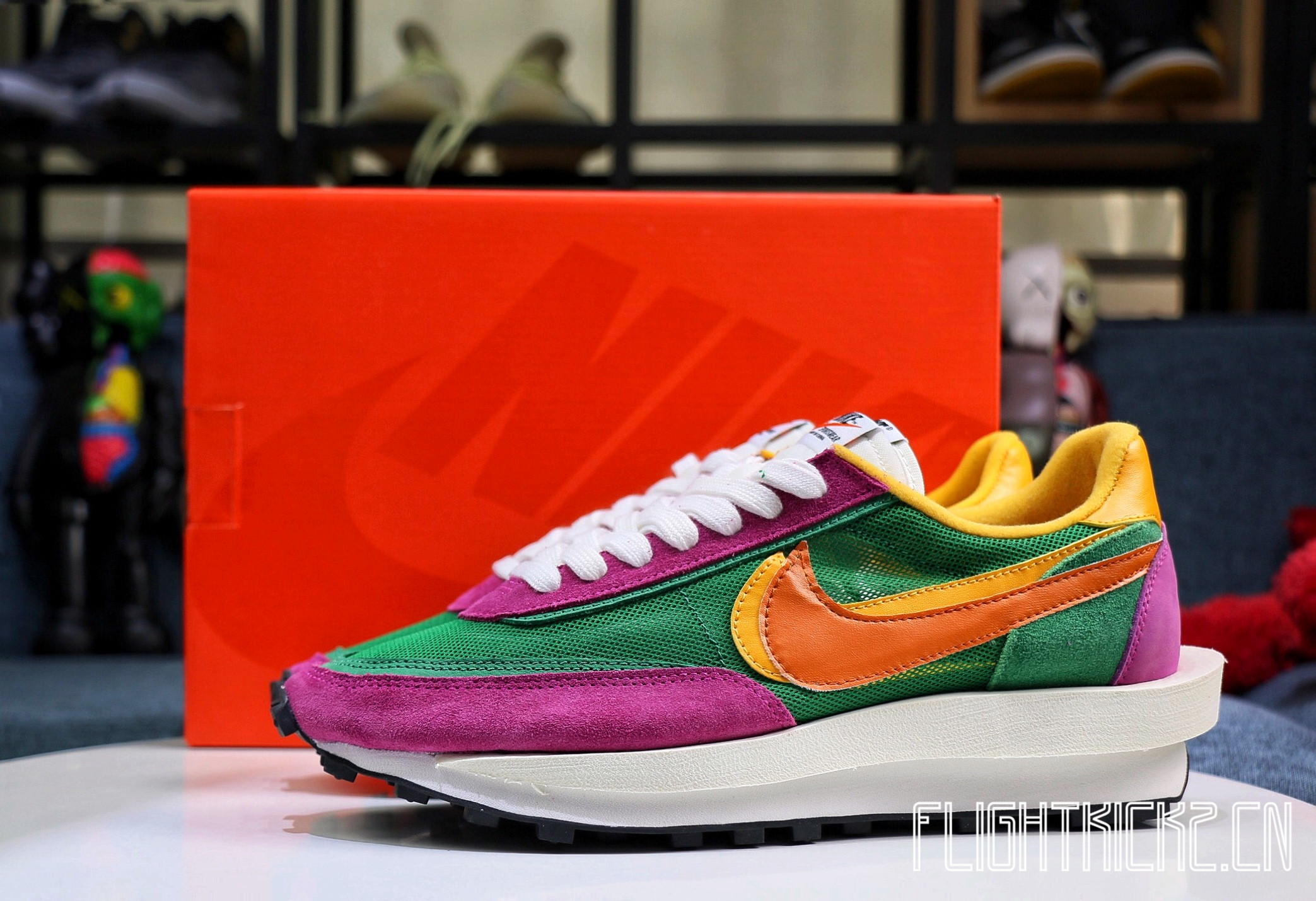 Nike LD Waffle Sacai Green Pink