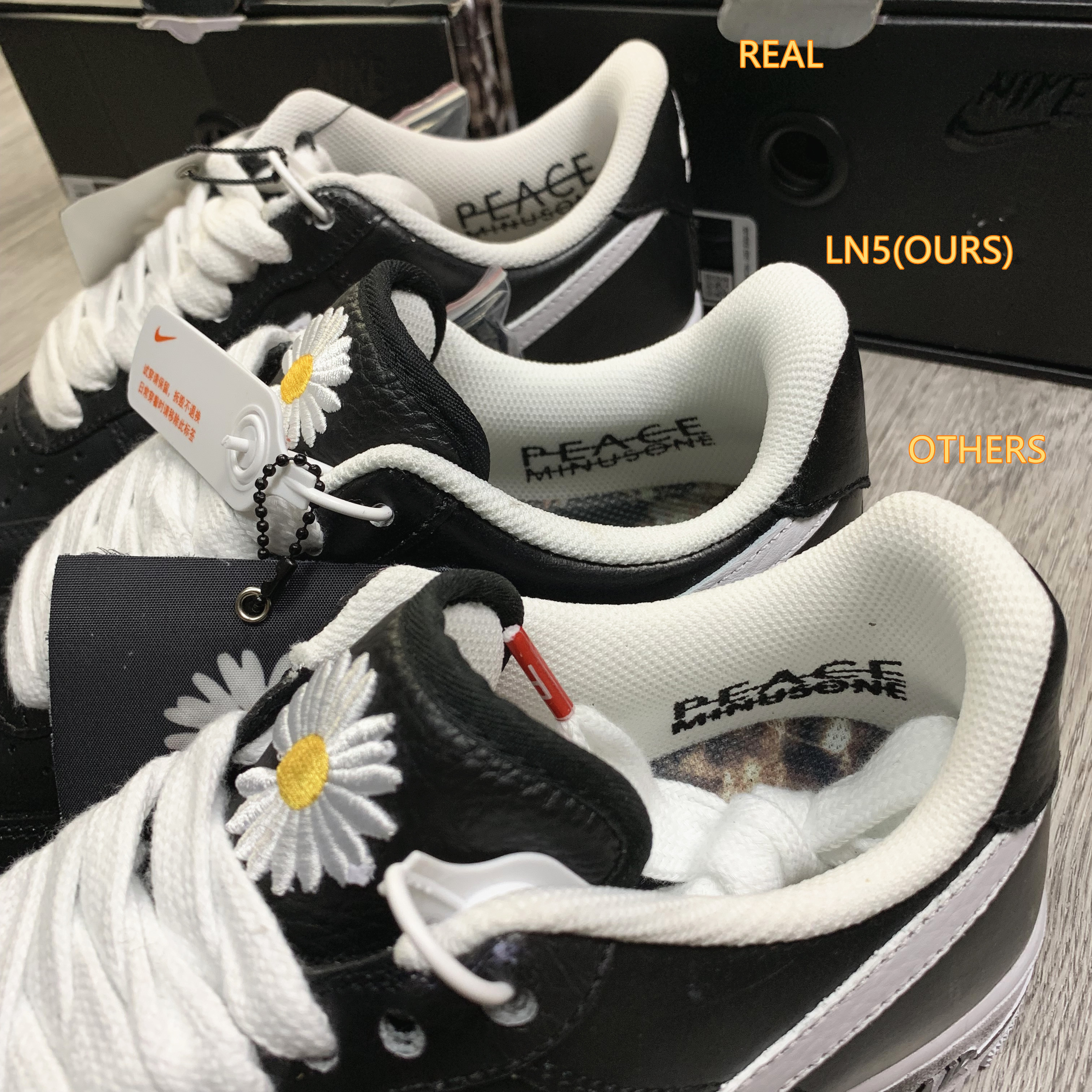 PEACEMINUSONE x Nike Air Force 1 Low Para-noise Black White