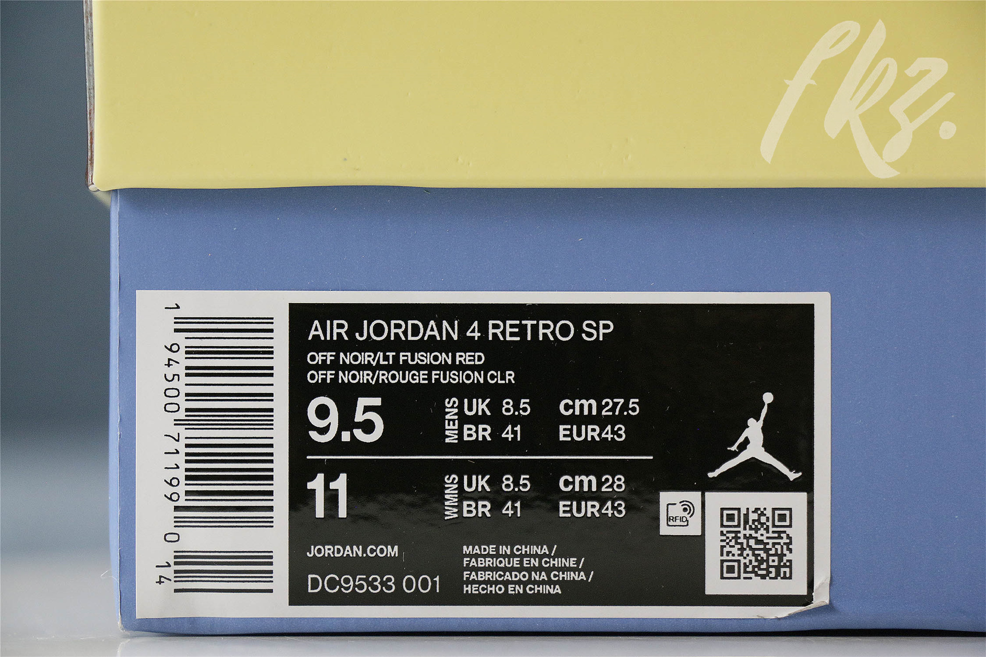 Union LA X Air Jordan 4 Retro Off Noir(GS) (LN5 A1 Batch)