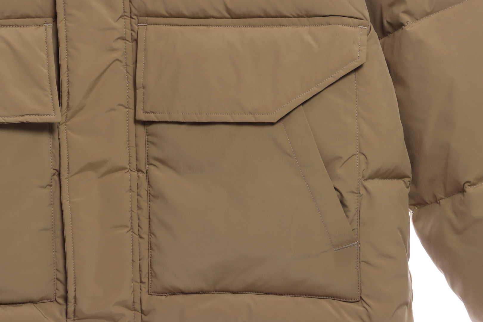 NEW BALANCE solid color large pocket down jacket