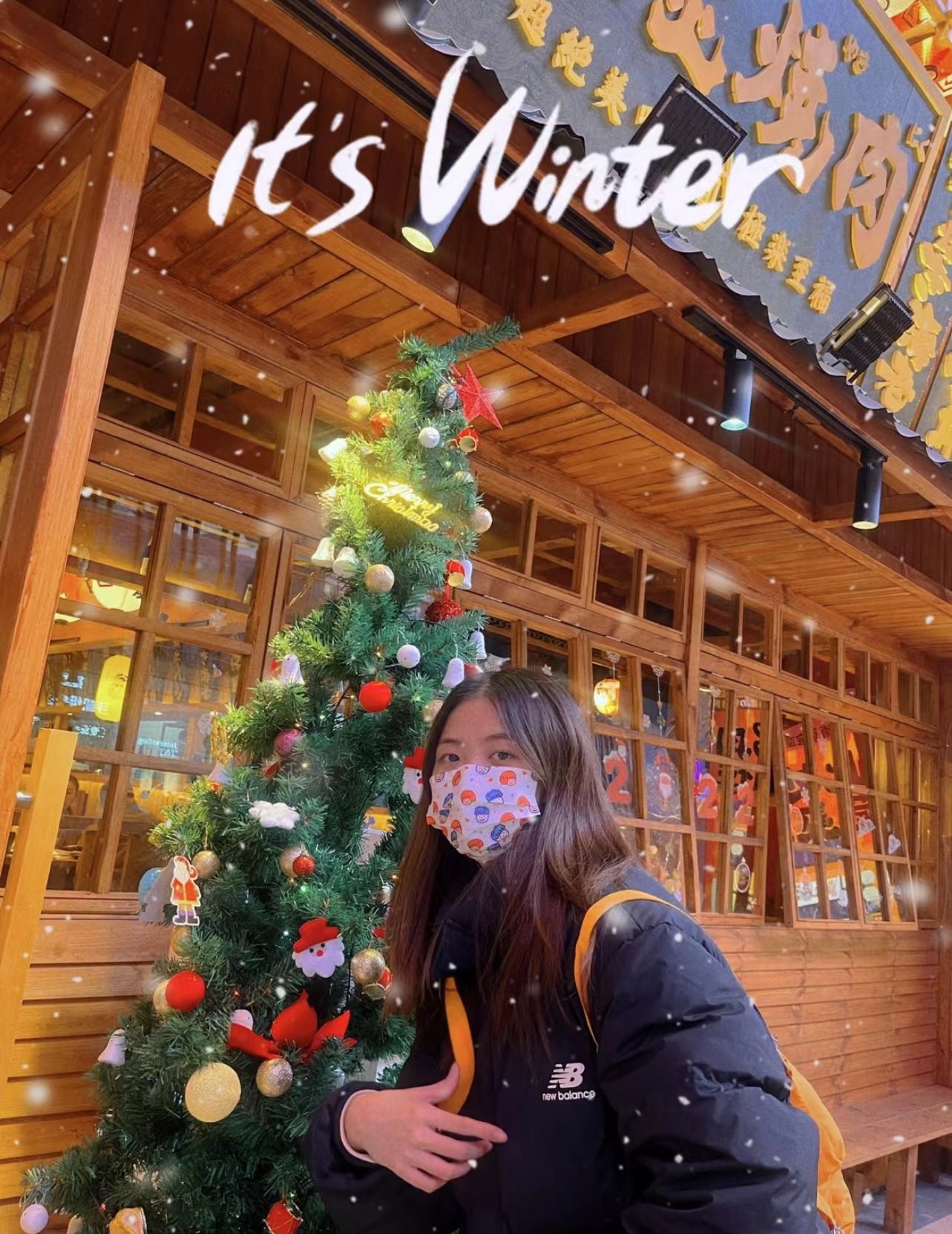 NEW BALANCE solid color large pocket down jacket