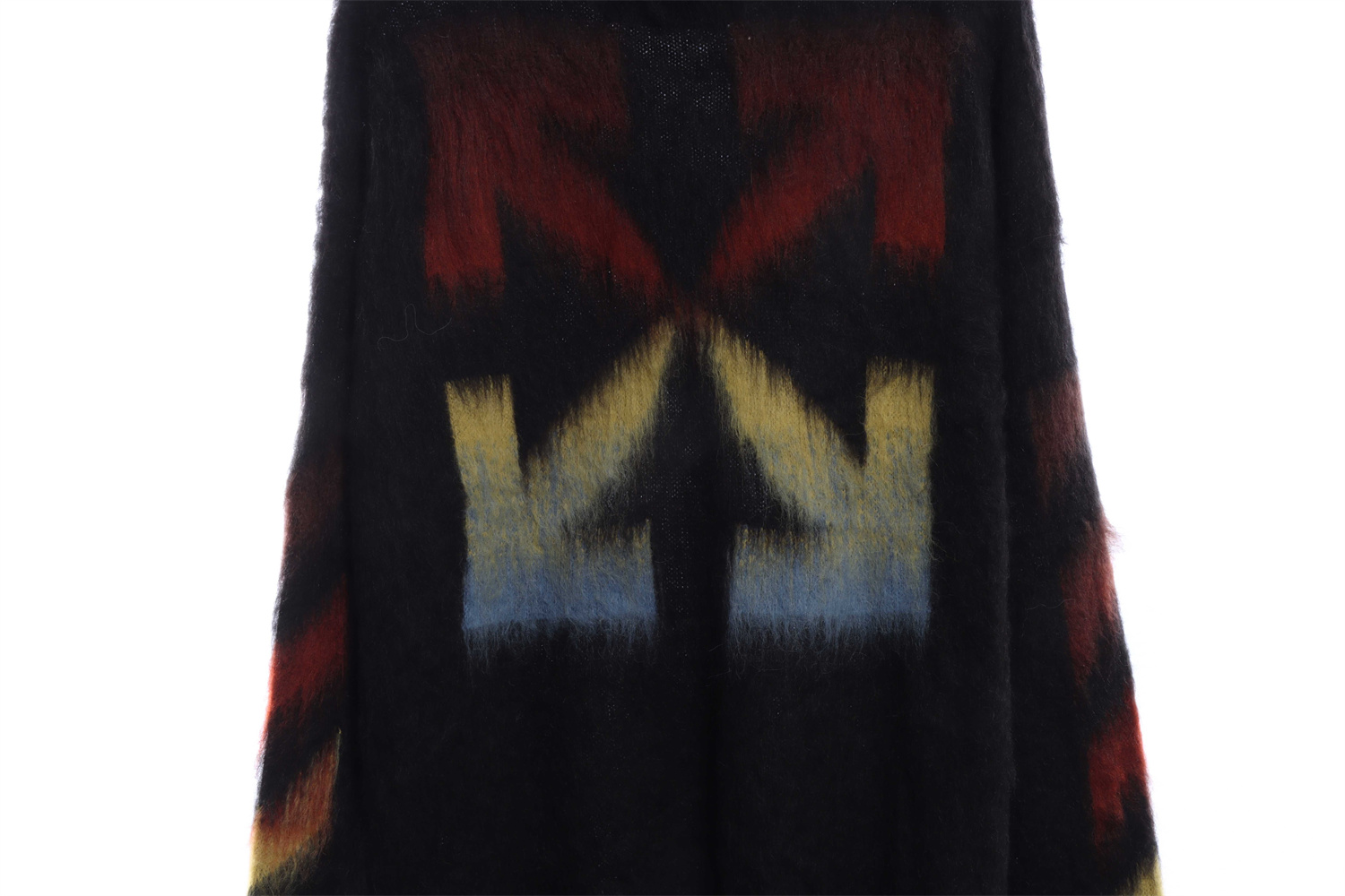 OFF WHITE Mohair Sweater Arrow Gradient