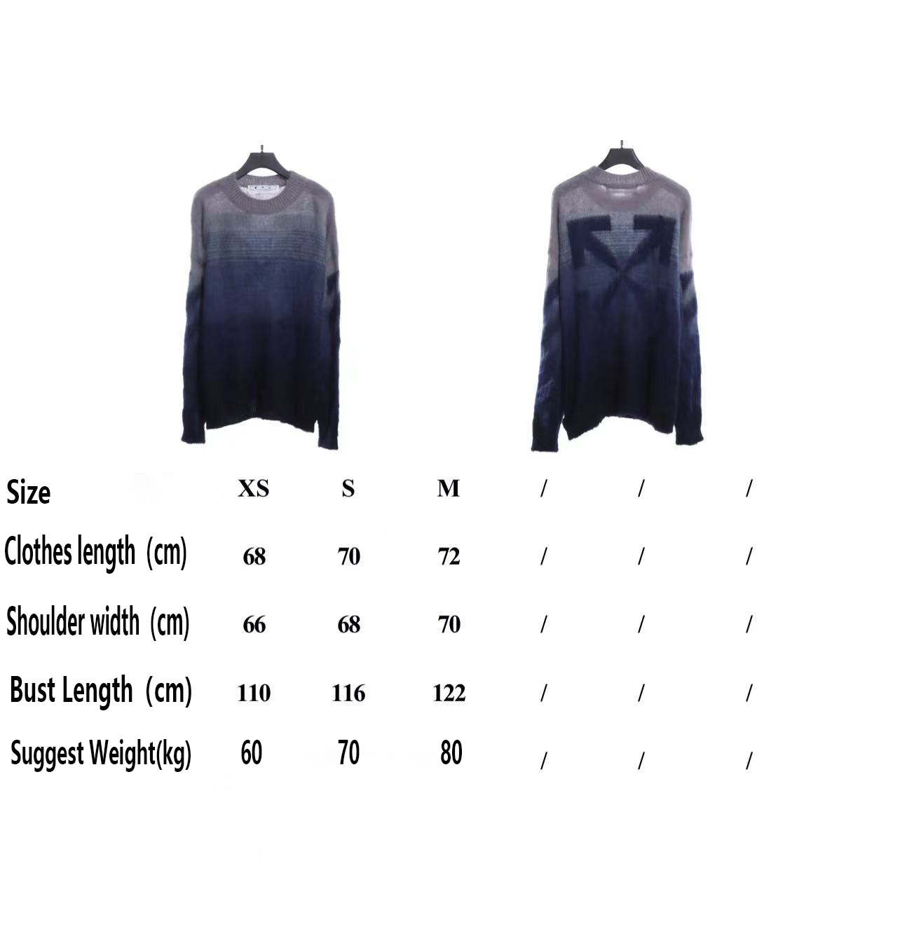 OFF WHITE Mohair Sweater Gradient