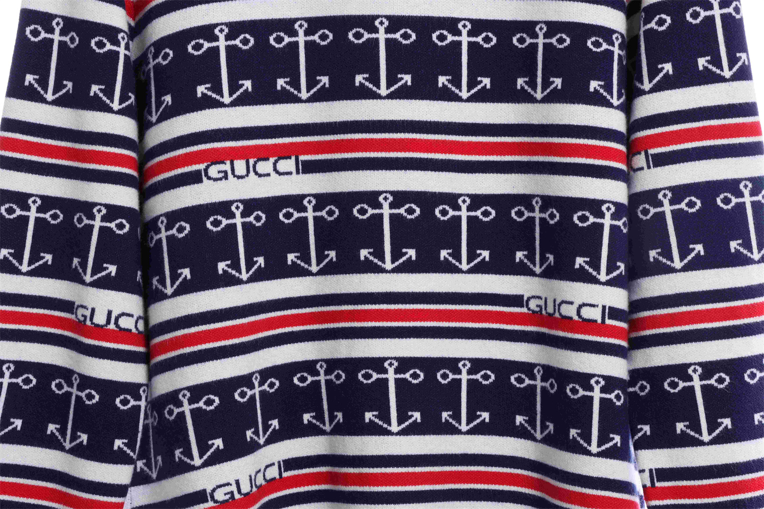 GUC1 guc anchor jacquard wool sweater