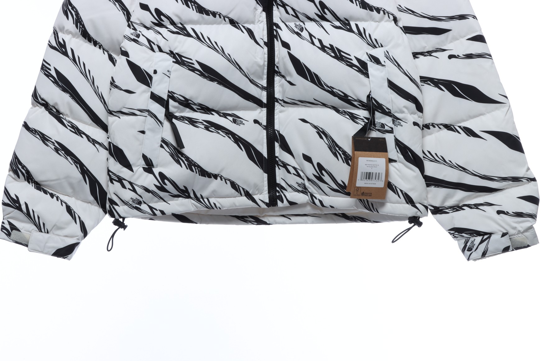 White ‘ZebraLogoPattern’ Down Jacket