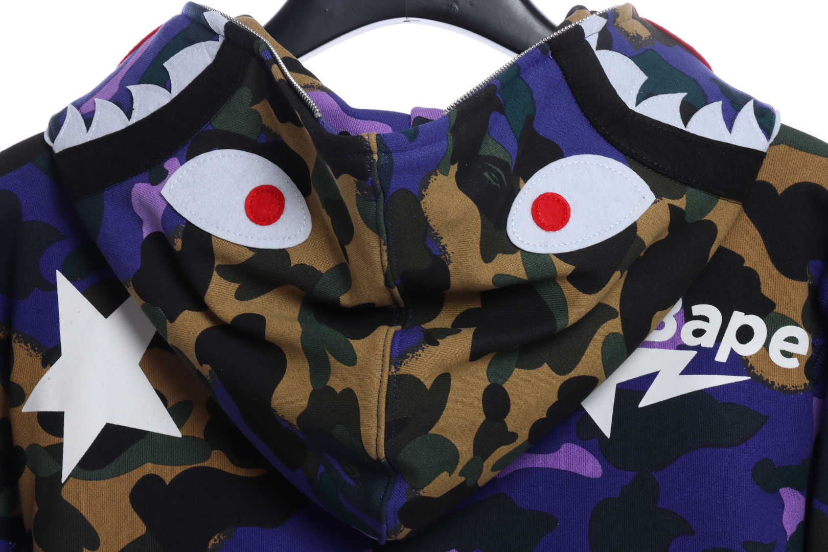 BAPExHP Joint Purple Shark Zipper Hoodie