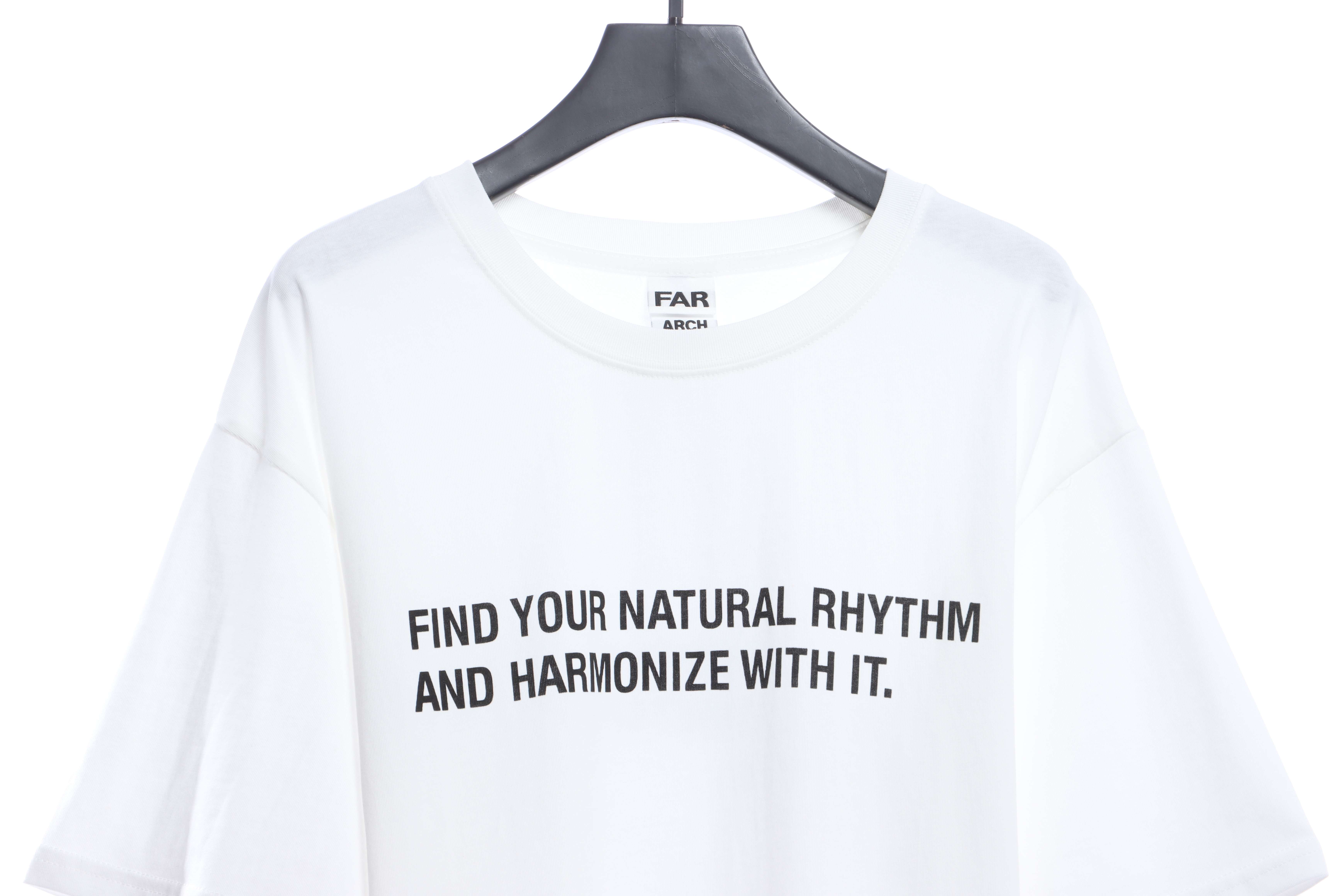 FAR.ARCHIVE Double Row Slogan Letter Short Sleeve T-Shirt