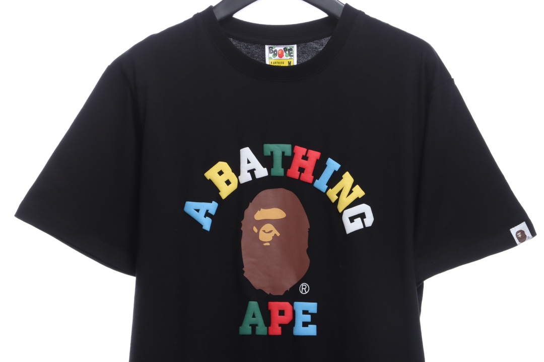 BAPE ape man colorful foam print short sleeves