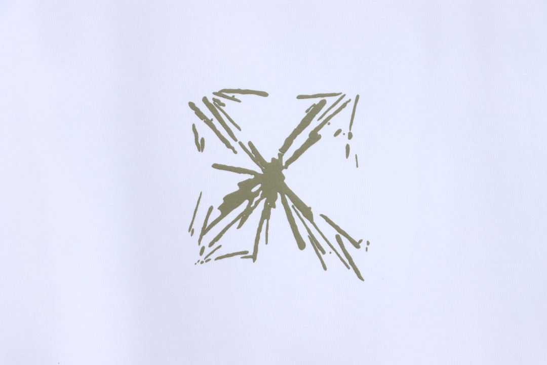 0W Sketch Splashed Ink Arrow Letter Short Sleeves