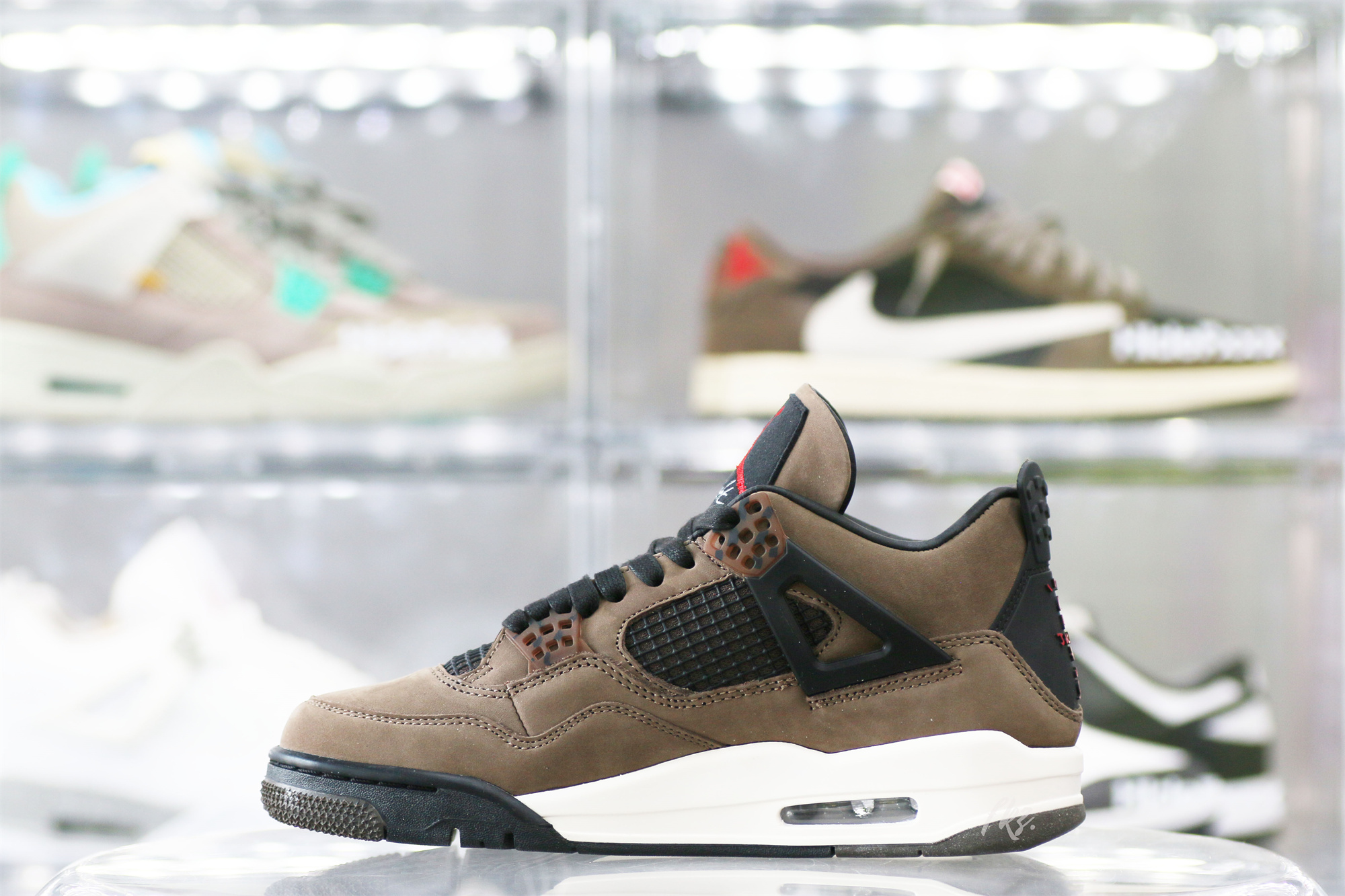 Air Jordan 4 Retro Travis Scott Olive Custom Shoes