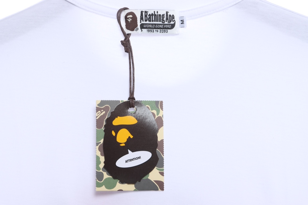BAPE ape head logo colorful print short sleeves