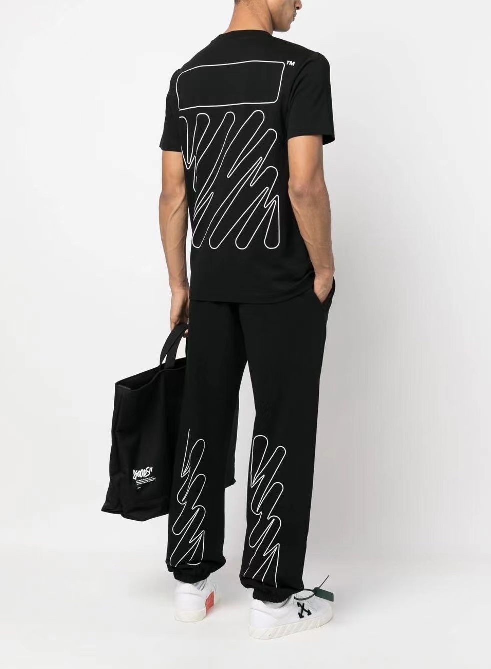 OW graffiti brush zebra crossing short sleeve