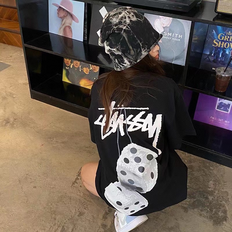 Stussy dice printing short-sleeved