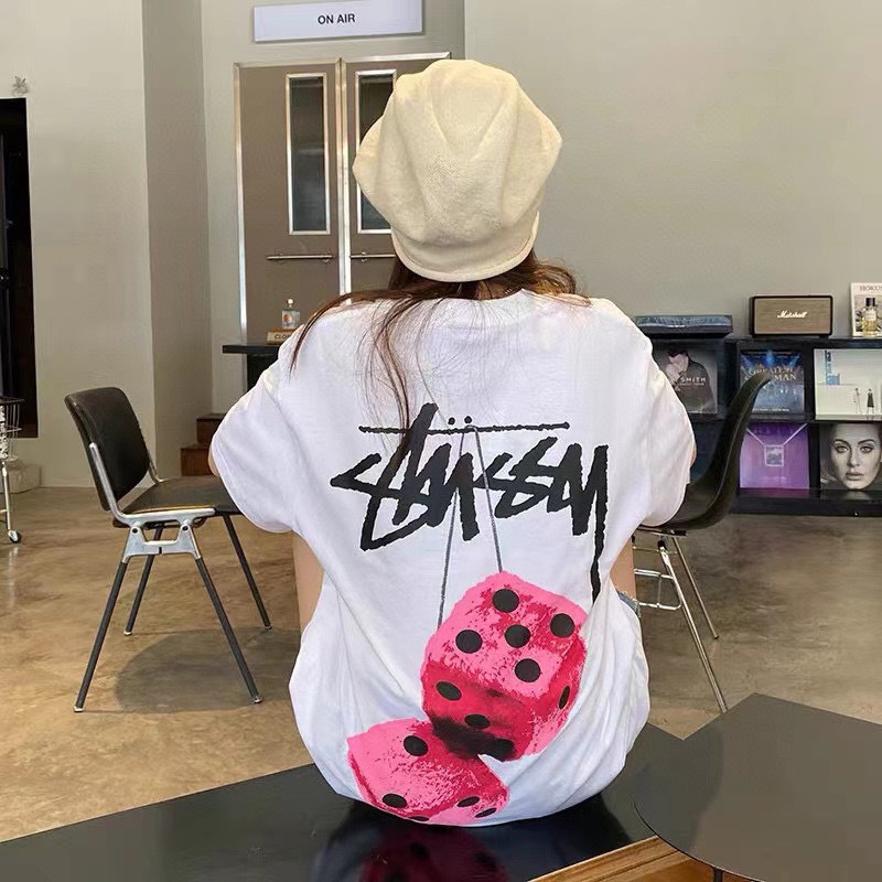 Stussy dice printing short-sleeved