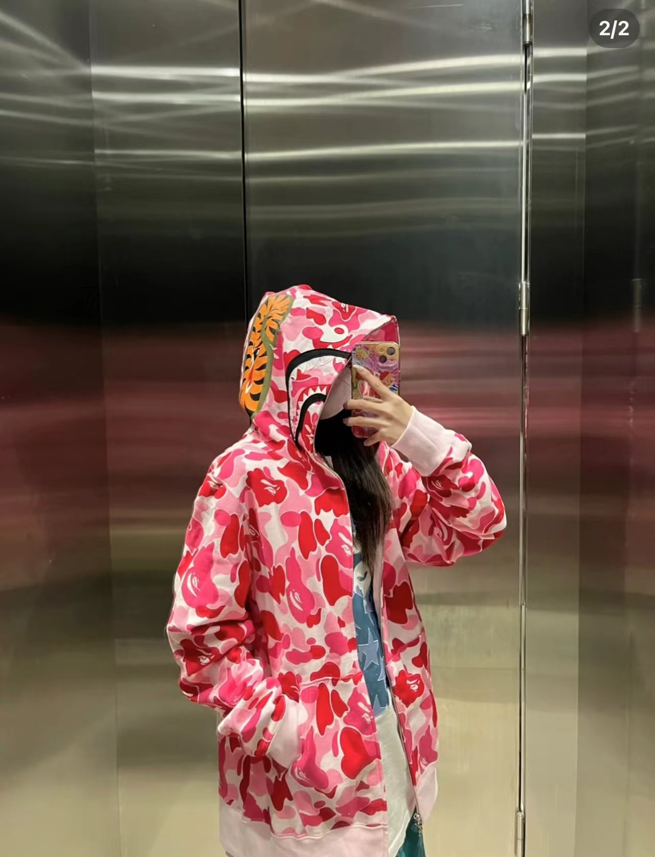 BAPE Classic Shark Mouth Camouflage Zip Hoodie