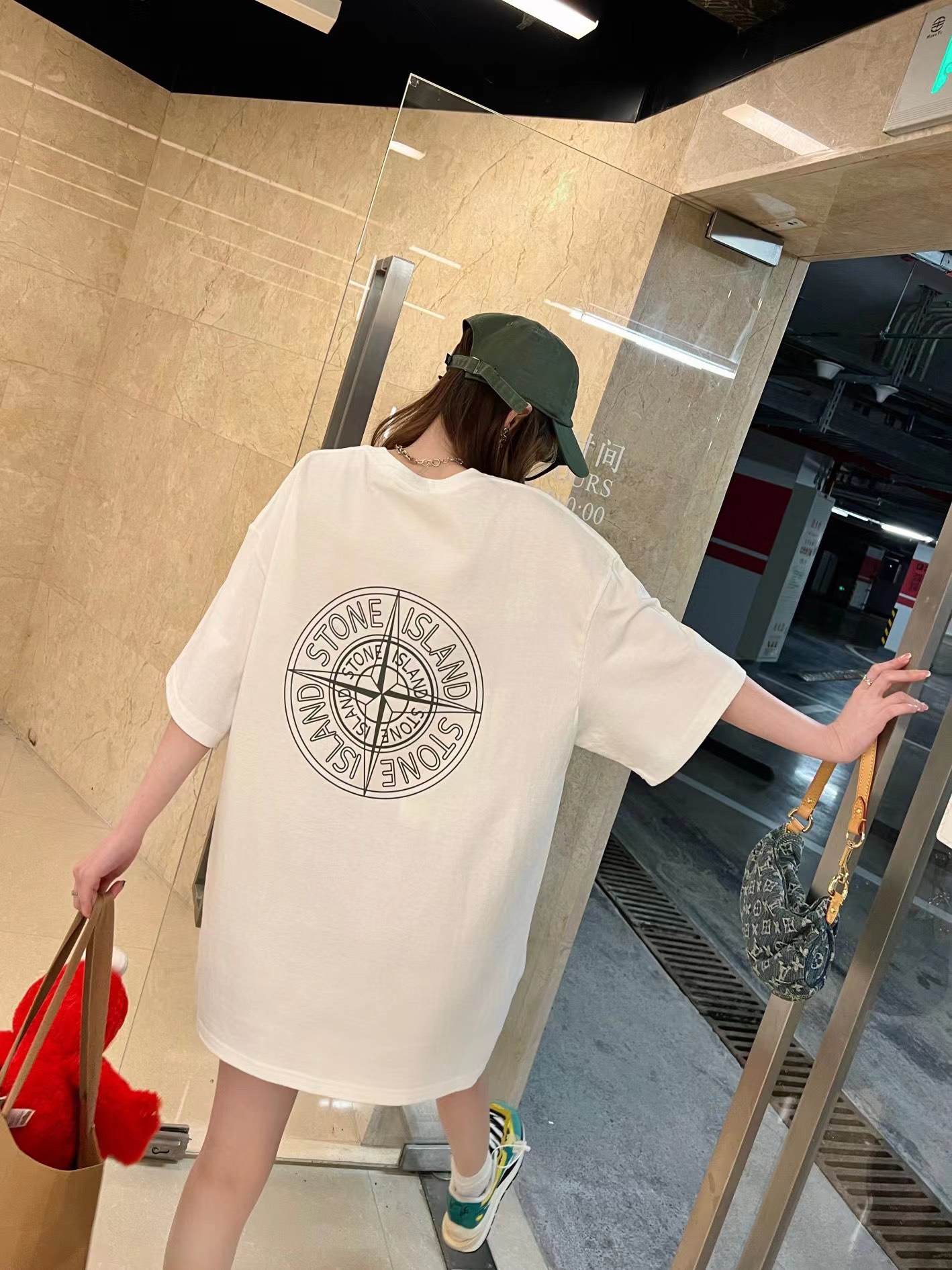 Stone Island Back Large Compass Logo Print Short Sleeves