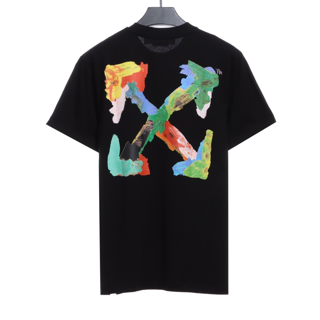 OW Environmental Protection Ink hand-painted graffiti short sleeves