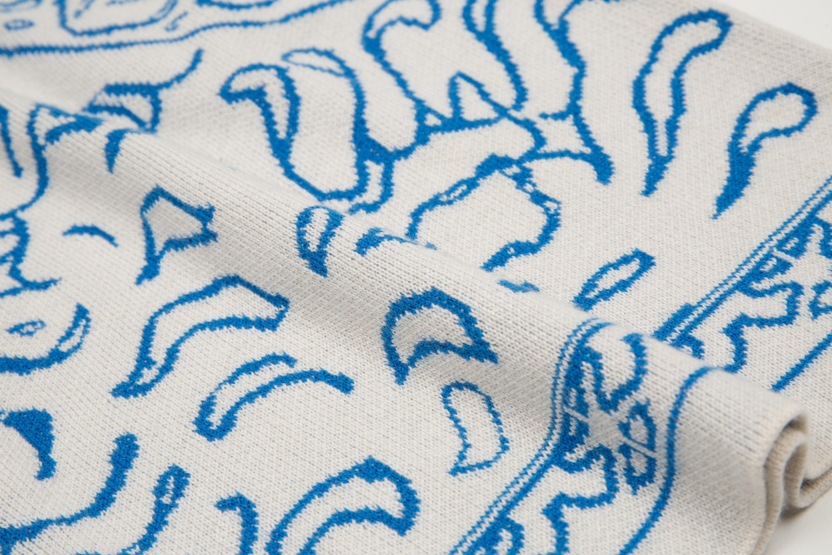 Rhud3 2023ss men’s and women’s identical Danube blue knitted shorts