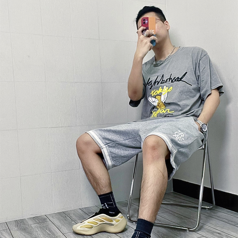 Travis Scott Joint carousel cartoon printing short sleeves