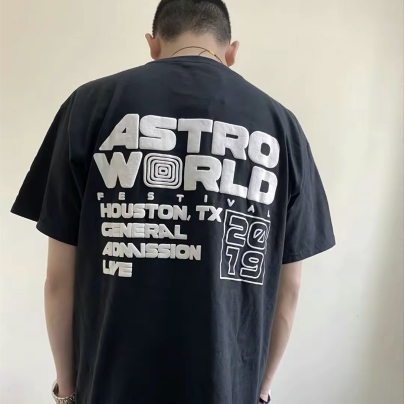 Travis Scott Cactus Jack Fesrival Staff Tee rap tour short sleeves