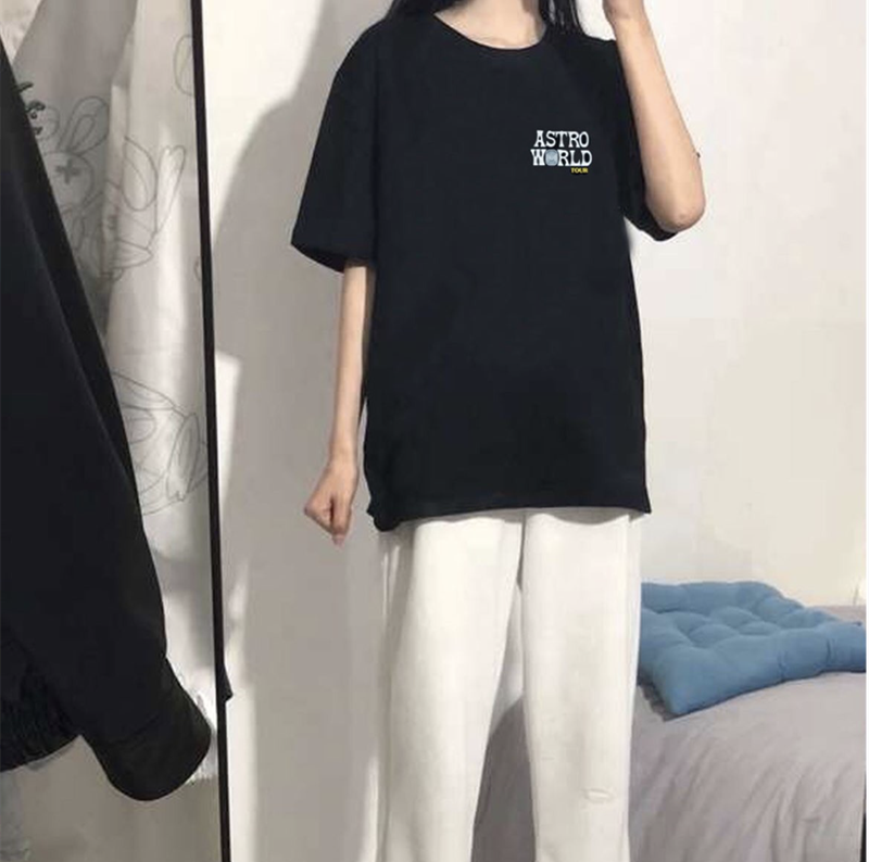 Travis Scott Cactus Jack Astroworld Staff head printing short sleeves