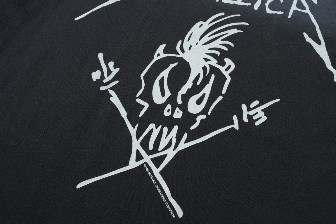 Vintage Stickman Print Retro Short Sleeve T-Shirt Black Brown