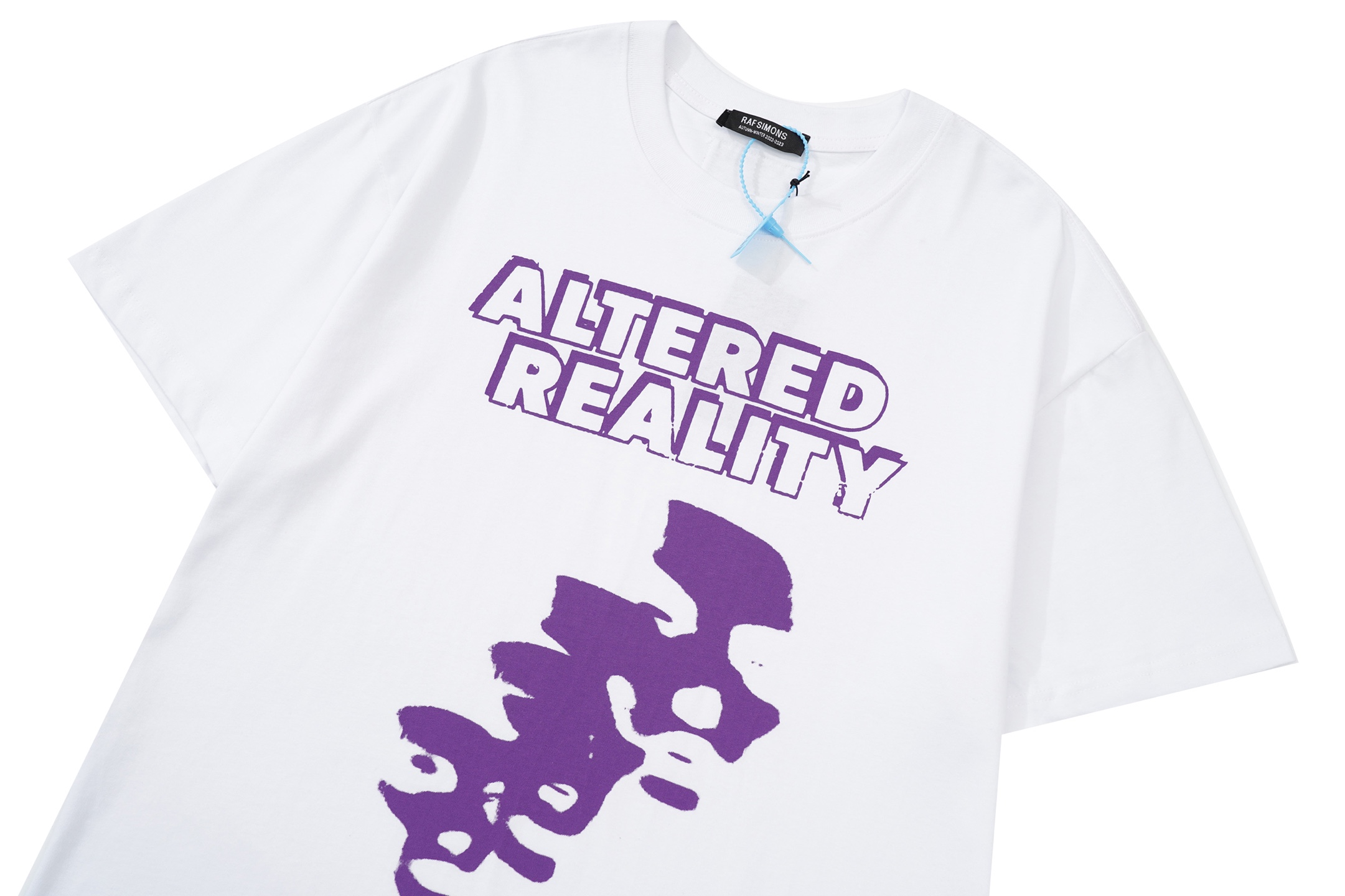 RAF SIMONS Phantom Portrait Slogan Short Sleeve T-Shirt White