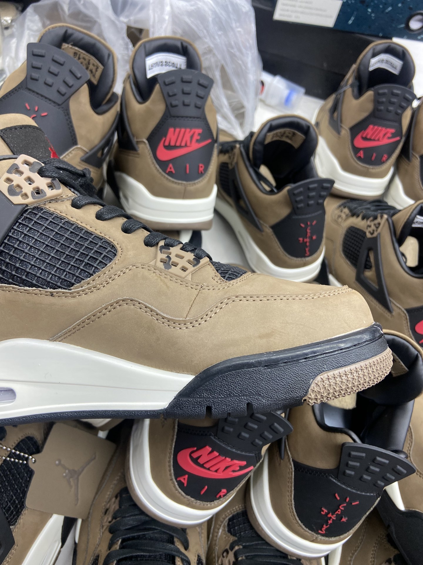 Air Jordan 4 Retro Travis Scott Olive Custom Shoes