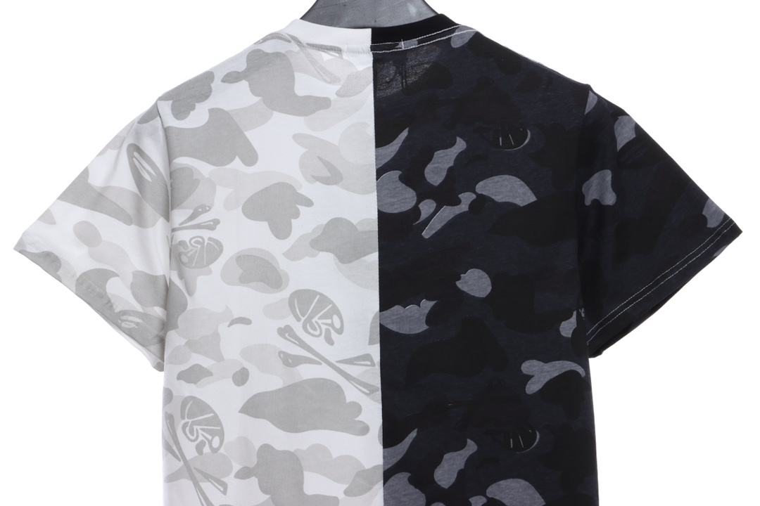 BAPE color matching camouflage shark mouth print short sleeves