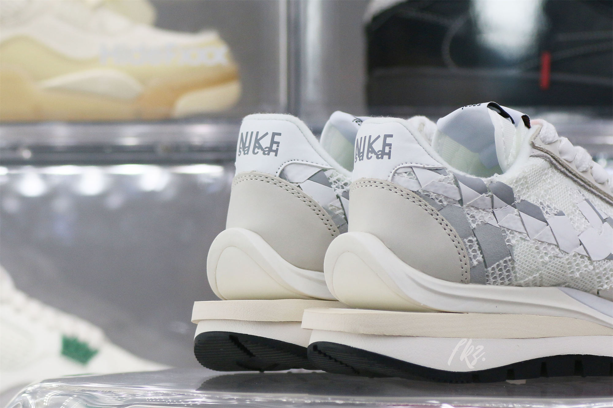 Sacai X Nike Vaporwaffle Grey White