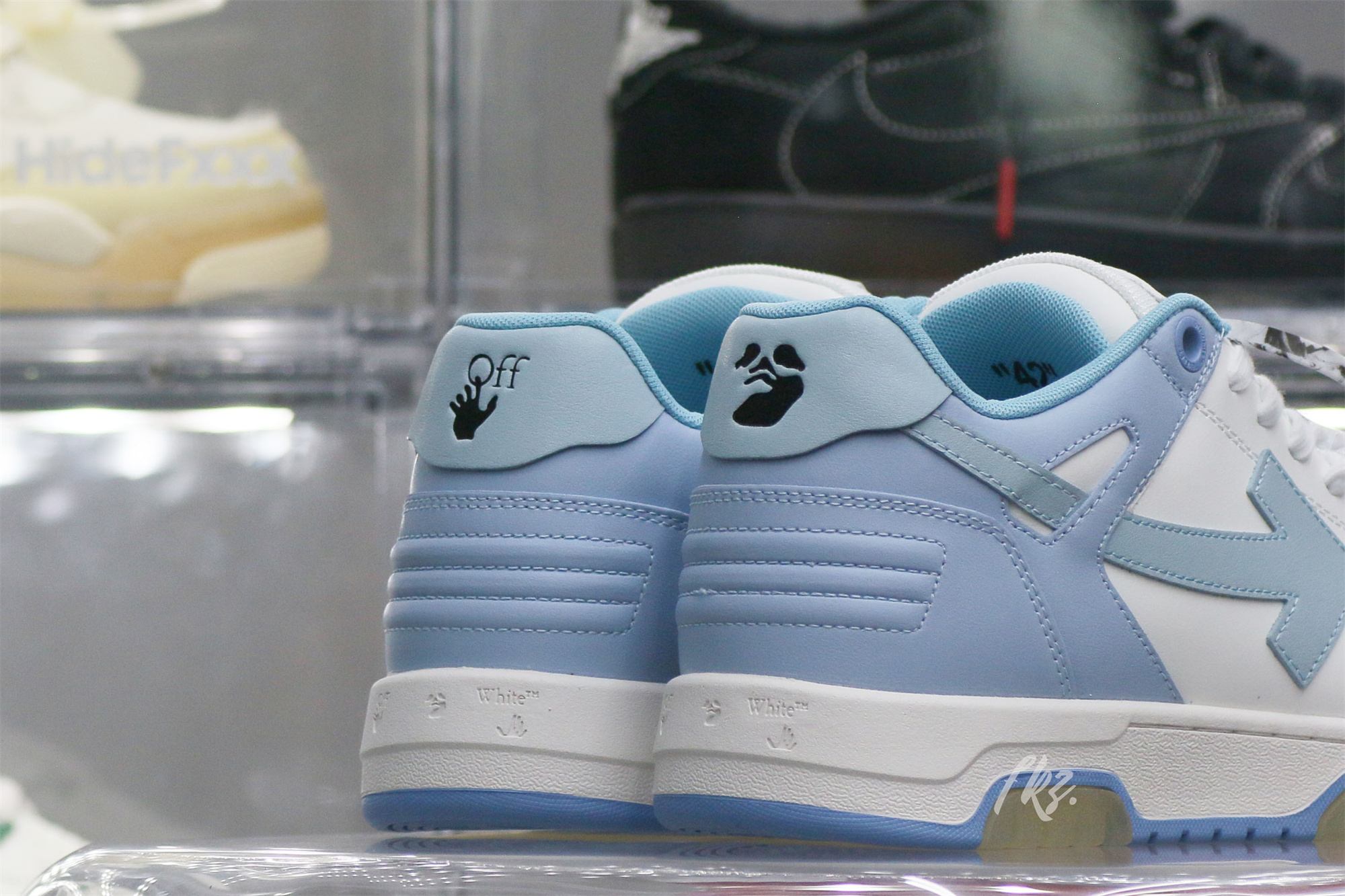 OFF-WHITE Blue & White Out Of Office Sneakers