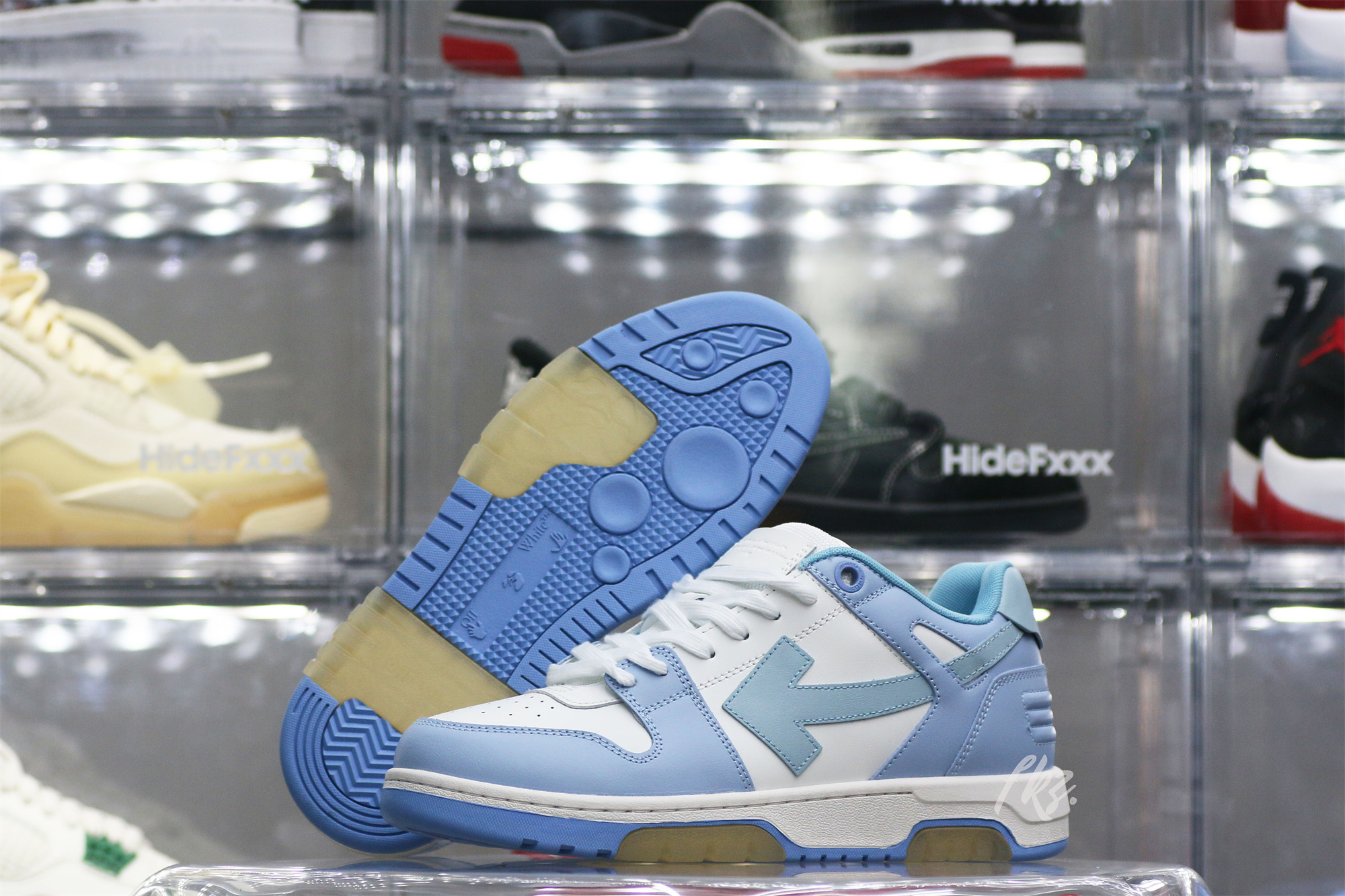 OFF-WHITE Blue & White Out Of Office Sneakers