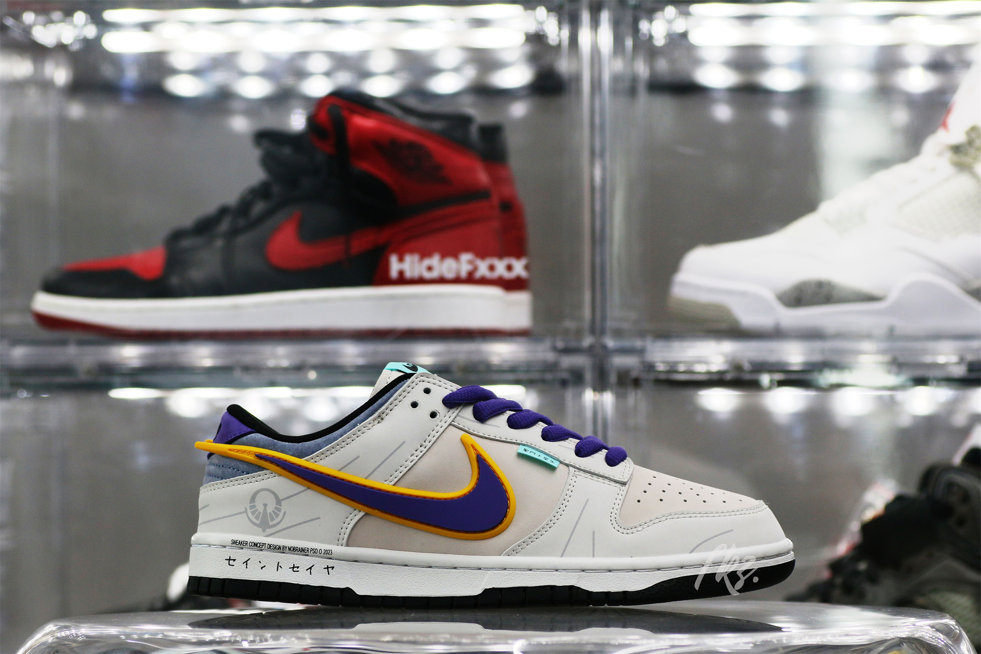 Nike SB Dunk Low & Athena Sail Pink Purple Gold