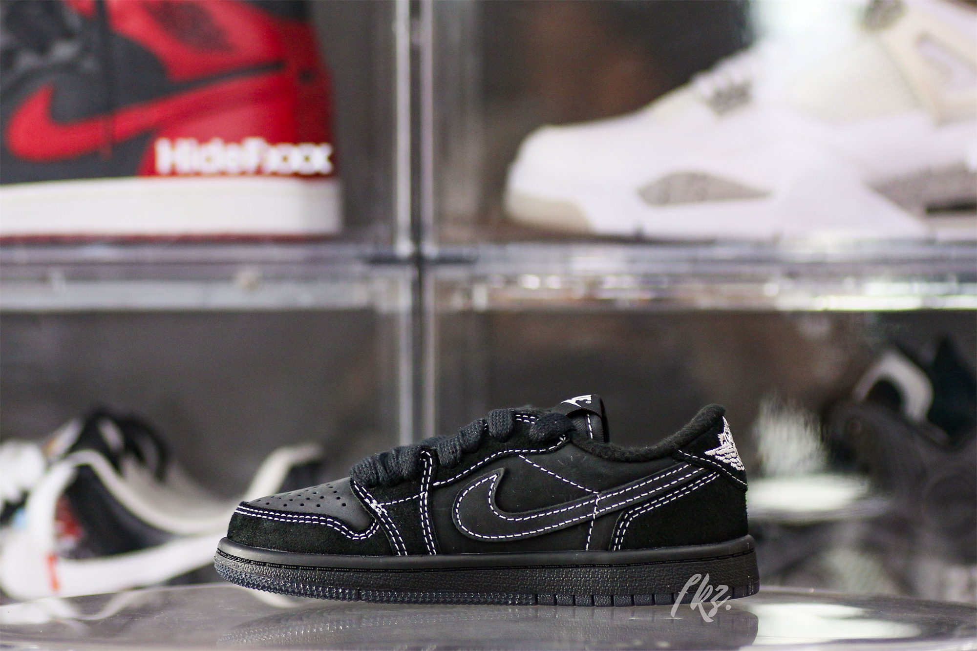 Travis Scott x Jordan 1 Retro Low OG SP Black Phantom Kid (LN5 A1)