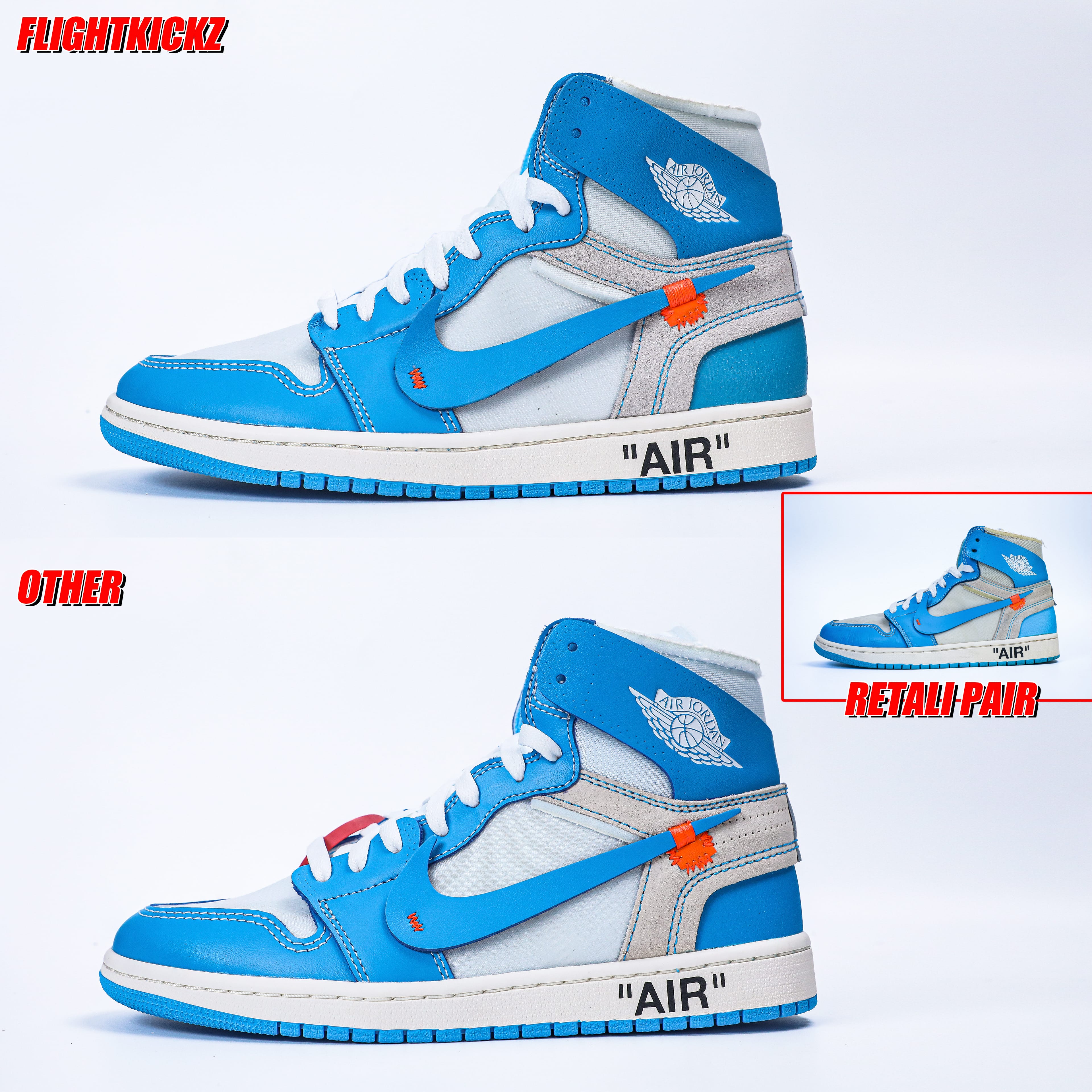 Off white X Air Jordan 1 UNC NRG 2018 (LN5 A1 Batch)
