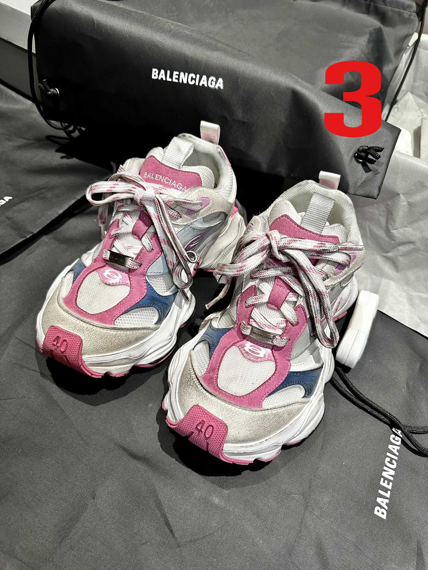 Balenciag* Cargo Sneaker Grey Black Yellow