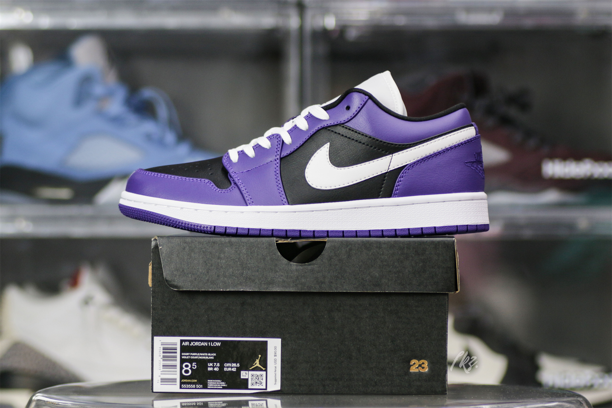 Air Jordan 1 Low Retro Court Purple Black 2020
