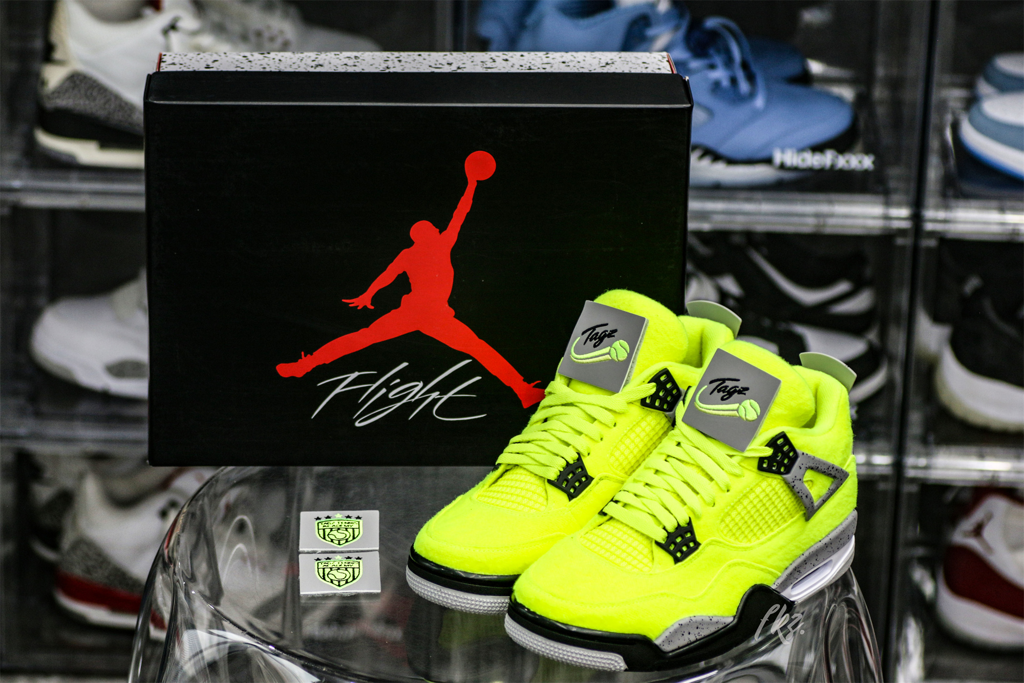 Air Jordan 4 “Tennis Ball” Custom Atomic Green/Black