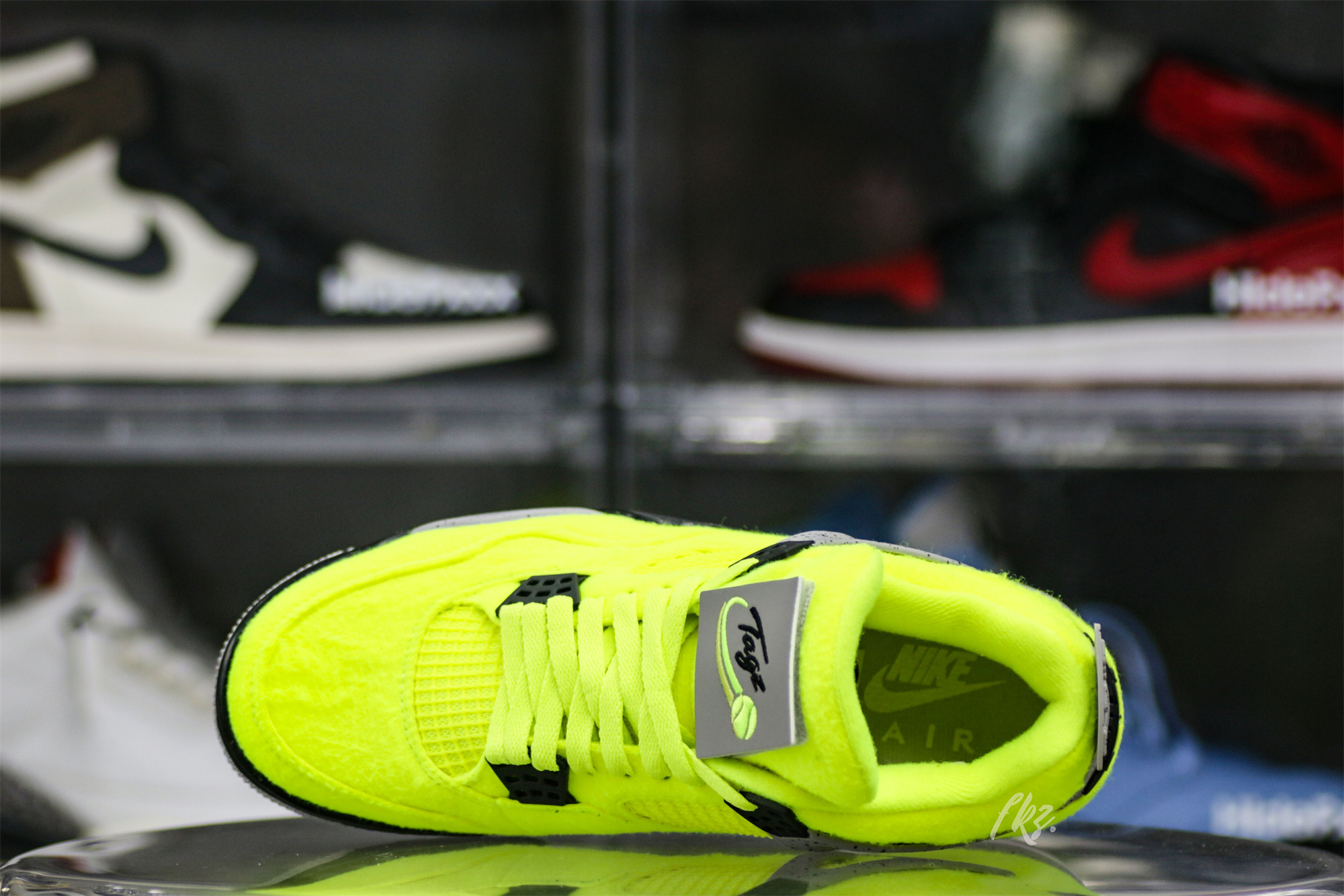 Air Jordan 4 “Tennis Ball” Custom Atomic Green/Black