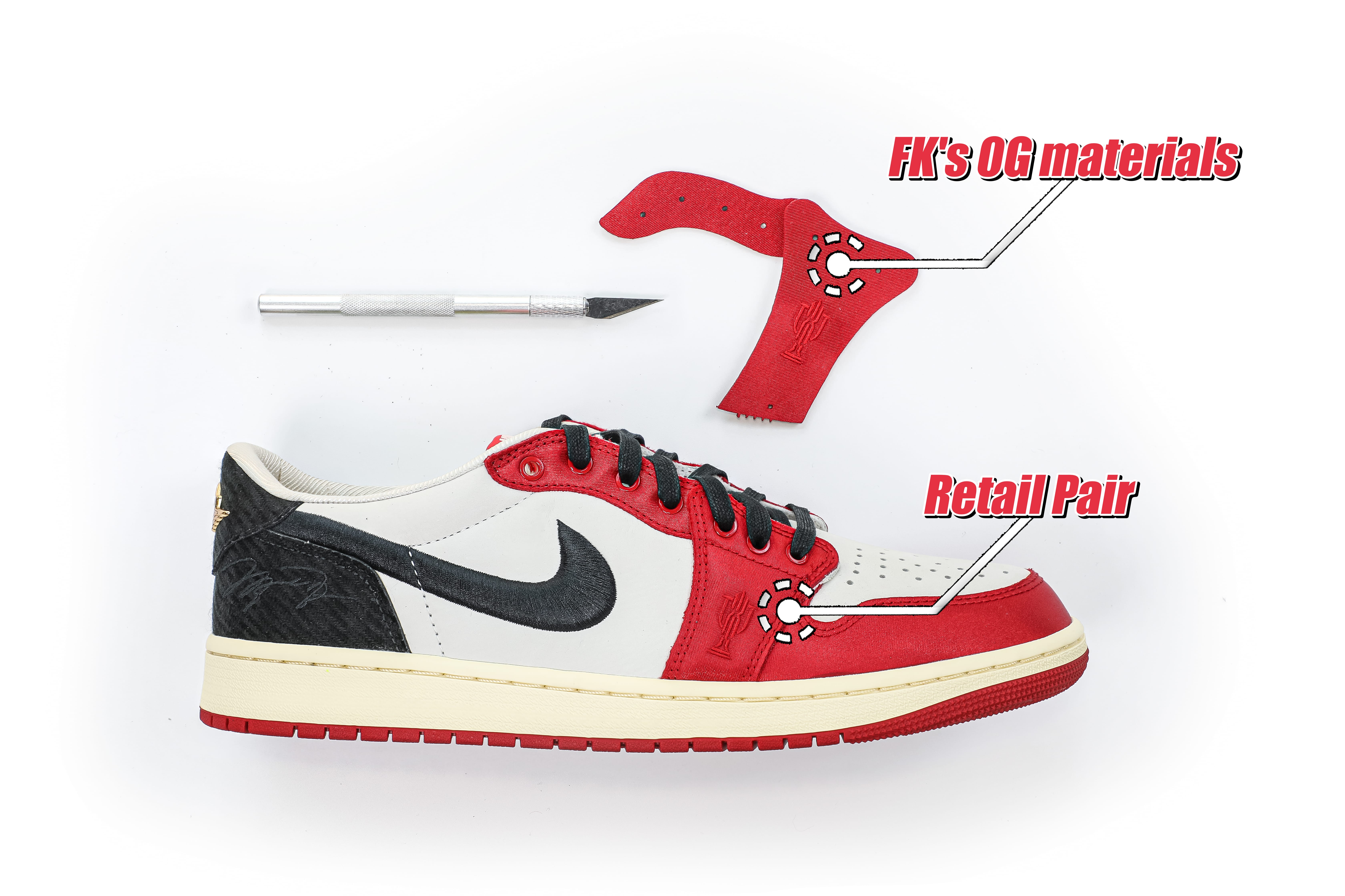 Trophy Room X Air Jordan 1 Retro Low OG SP Away 2024(LN5 A1 Batch)