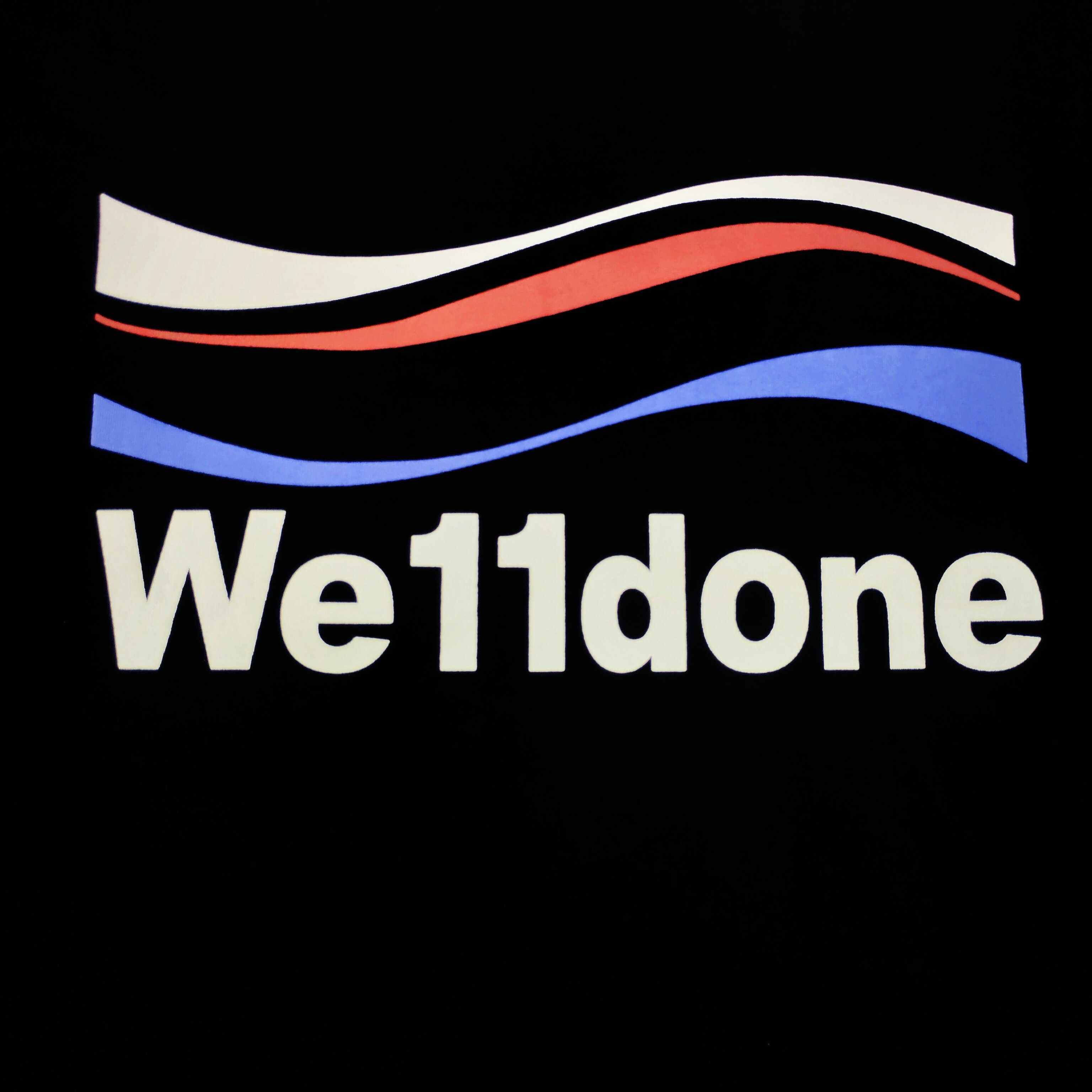 WE11D0NETRACK Sea wave with three stripes T-Shirt