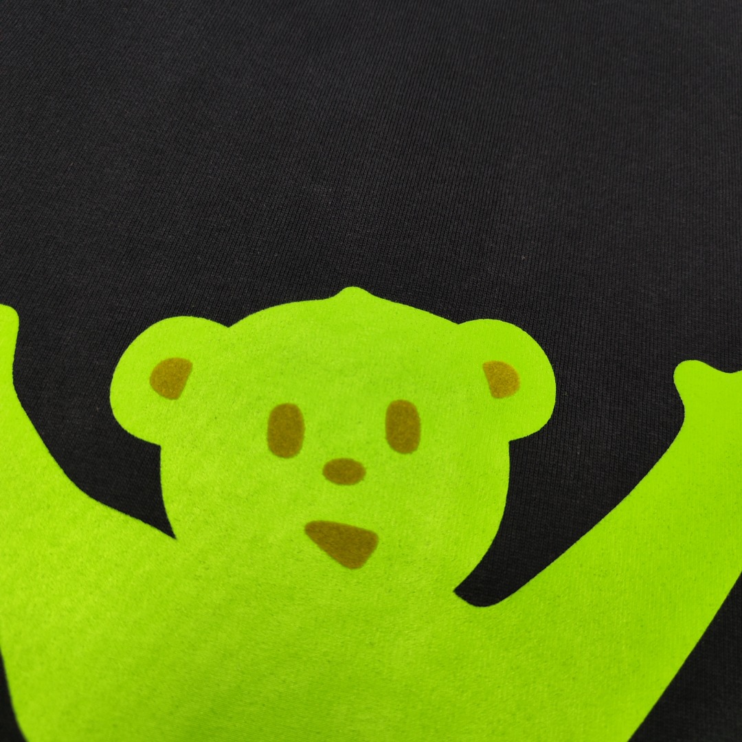 WE11D0NE Classic Flocked Teddy Bear T-Shirt