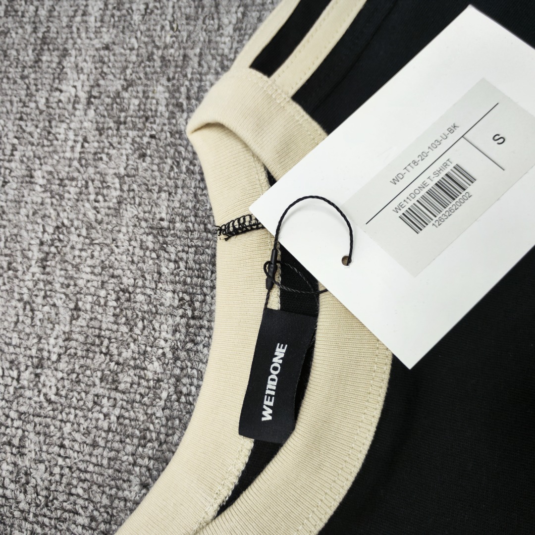 WE11D0NE Patchwork Embroidered LettersT-Shirt
