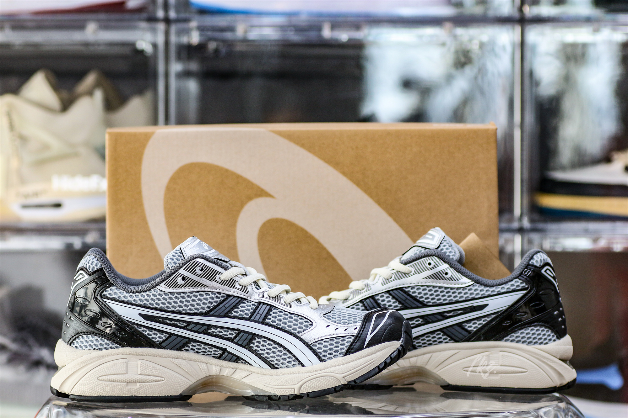 Gel Kayano 14 Black Glacier Grey Silver 2023