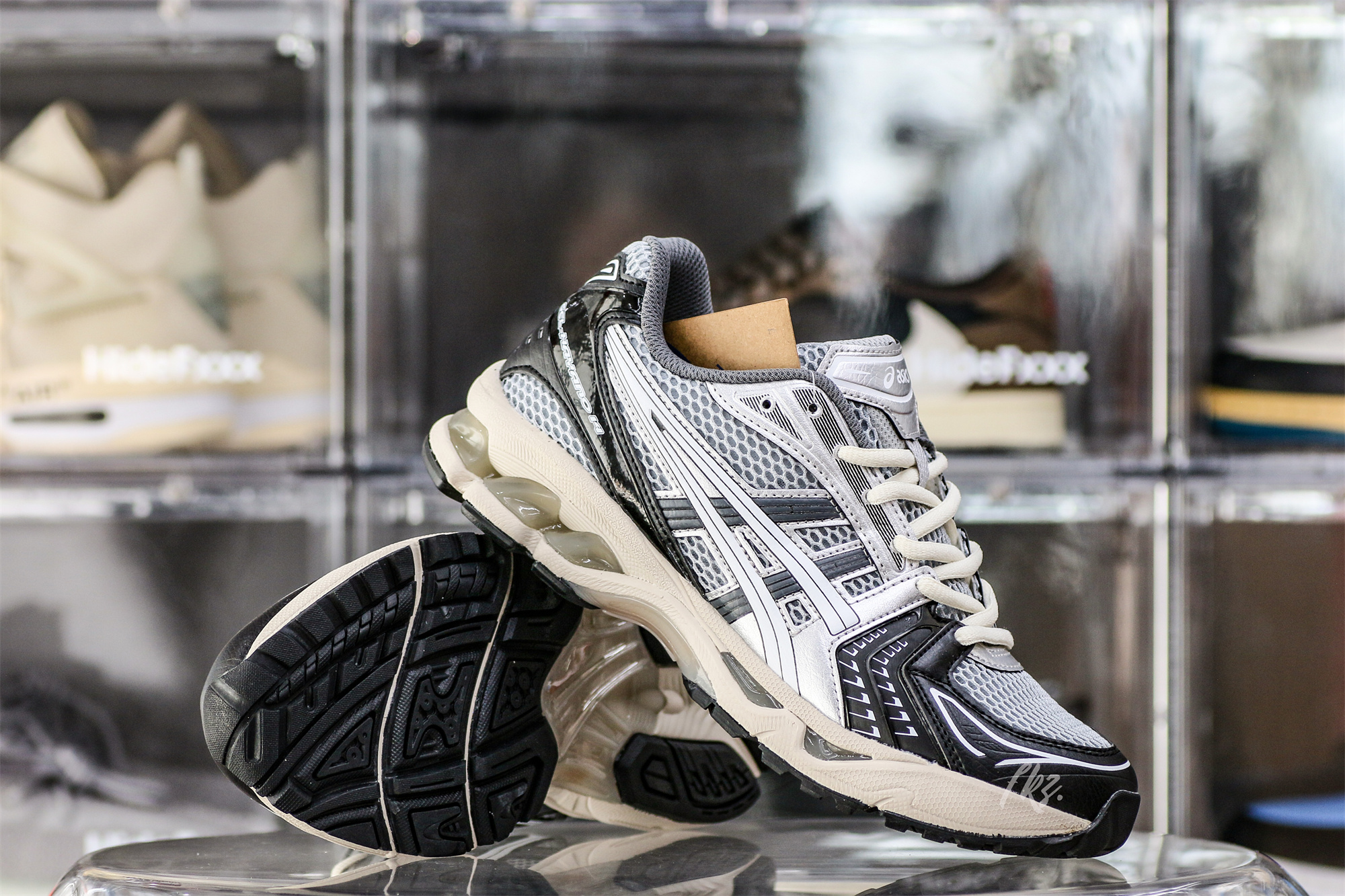 Gel Kayano 14 Black Glacier Grey Silver 2023